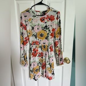 Unused Floral Long Sleeve Mini Dress from Volcom